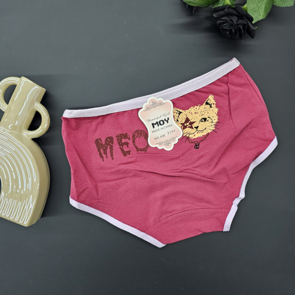 شورت زنانه فری سایز طرح فانتزی MEOW رنگ صورتی
